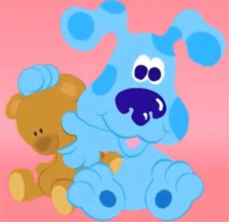 Baby Blue with a teddy bear by MrAcrizzy | Bunny coloring pages, Blue’s clues, Blues clues