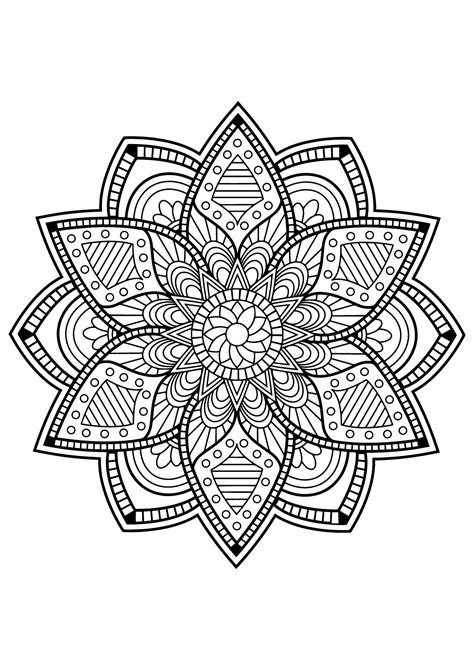 Mandala from free coloring books for adults - 24 - Mandalas Adult Coloring Pages