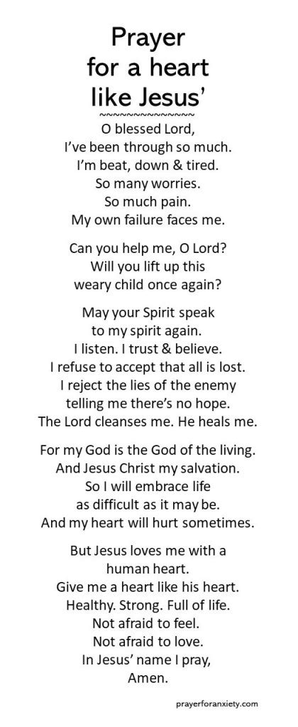 Prayer for a heart like Jesus’ | Prayer For Anxiety