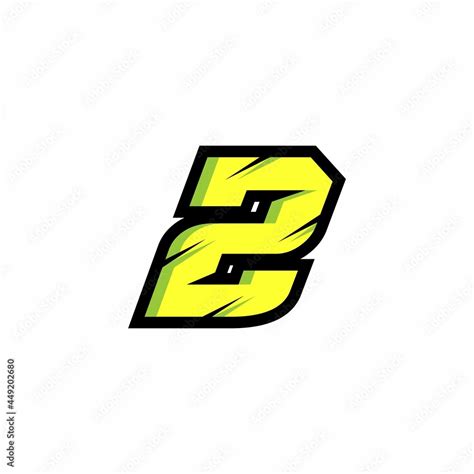 Racing number 2 logo with a white background Stock Vector | Adobe Stock