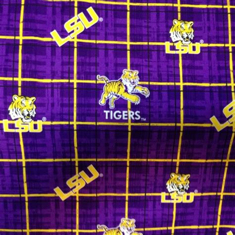 LSU Tigers Licensed fabric 100% cotton 45 widepriced