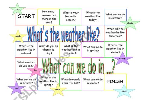 Weather, Seasons, Seasonal activities - ESL worksheet by degueu