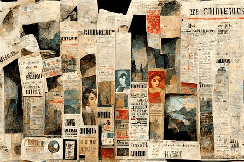 Vintage Newspaper Collage Graphic by winter snow · Creative Fabrica