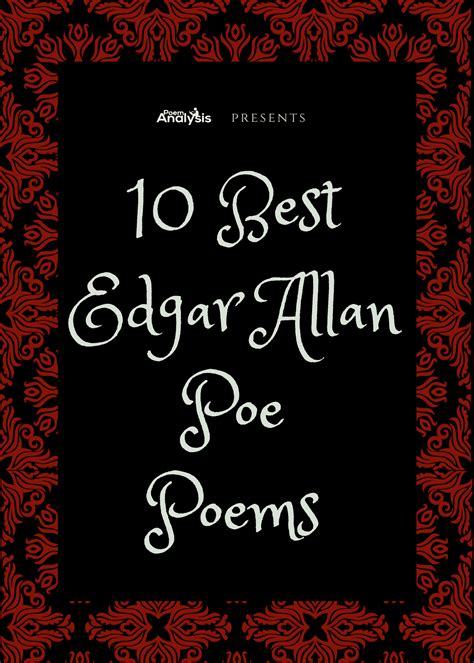 10 of the Best Edgar Allan Poe Poems Poet Lovers Must Read