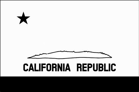 Monochrome flag of California Republic vector image | Public domain vectors