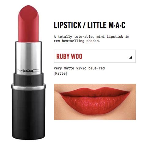 MAC RUBY WOO mini Lipstick, Beauty & Personal Care, Face, Makeup on Carousell