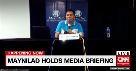 CNN Philippines on Twitter: "HAPPENING NOW: Maynilad holds a media ...