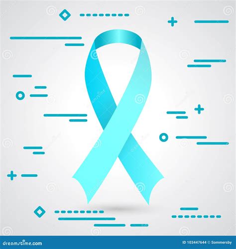 Prostate Cancer Awareness Blue Ribbon Stock Vector - Illustration of ...