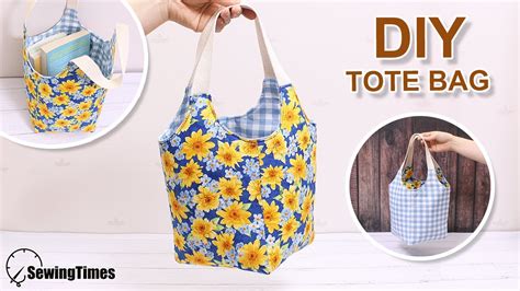 DIY Easy Square Tote Bag | Reversible Bag Sewing Tutorial [sewingtimes ...