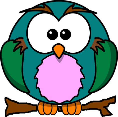 Cute Owl On Branch Clip Art at Clker.com - vector clip art online ...