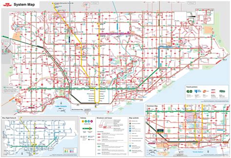 Ttc bus map - Ttc map Toronto bus (Canada)