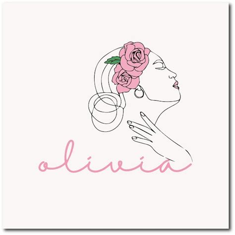 Premium Vector | Line art beauty fashion Olivia logo design.