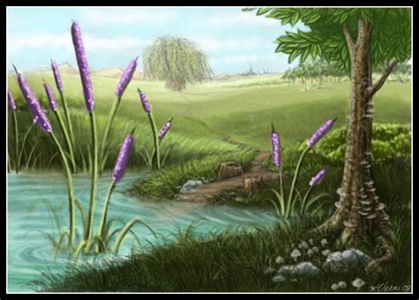 Cattail Pond by Blattaphile on DeviantArt