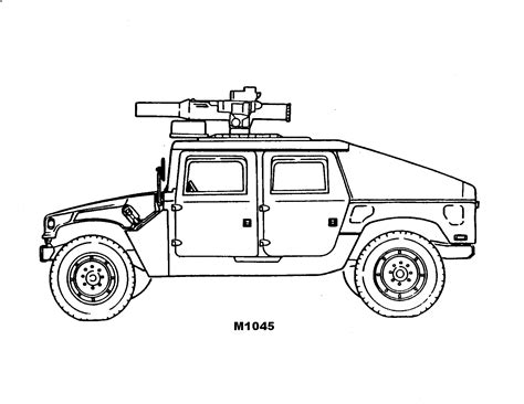 Army Jeep Coloring Pages