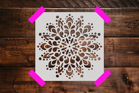 Floral Mandala reusable Stencil Art Stencil Craft Stencil - Etsy