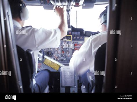 Cockpit of an Airplane Stock Photo - Alamy