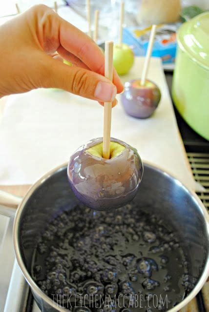 The Kitchen McCabe: Puple Candied Apples with Tutorial Candy Apple ...