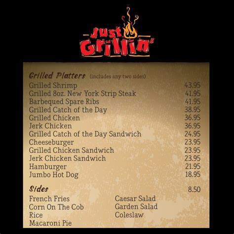 Our Full Menu is back🎉... and... - Just Grillin' Restaurant