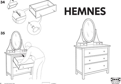 Ikea Hemnes Mirror Chest 43X75 Assembly Instruction