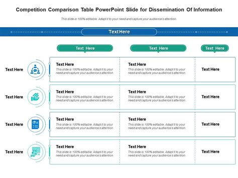 Competition Comparison Table Powerpoint Slide For Dissemination Of Information Infographic ...
