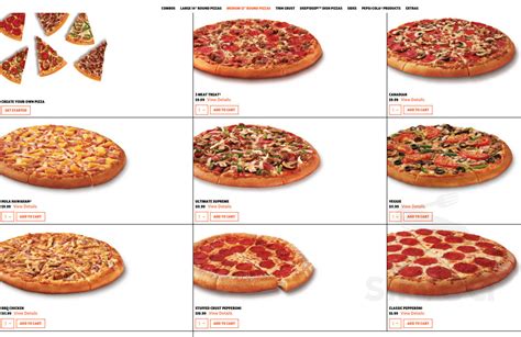 Little Caesars Pizza menu in Surrey, British Columbia, Canada