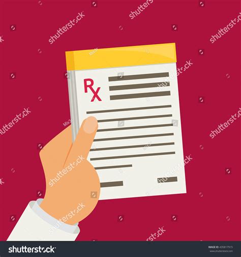 Prescription Pad Medical Prescription Vector Illustration Stock Vector ...