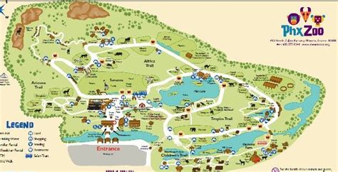 Phoenix Zoo Map | Zoo map, Zoo, Kid friendly activities