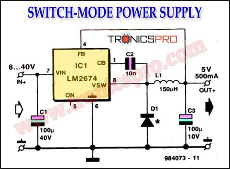 Switch-mode Power Supply Circuit Diagram - TRONICSpro