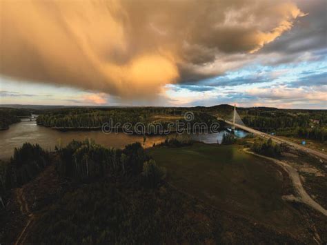 Smaalenene Bridge in Norway Over River Glomma Stock Photo - Image of ...