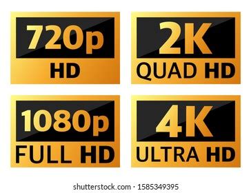 4k Ultrahd 2k Quadhd 1080 Fullhd Stock Vector (Royalty Free) 1416603311 | Shutterstock