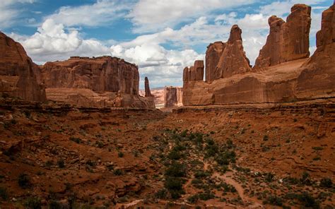 Wallpaper : landscape, rock, nature, clouds, hills, cliff, national park, valley, canyon, arch ...