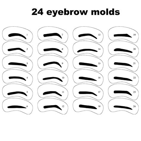 Printable Eyebrow Stencil With Powder – Free download and print for you.