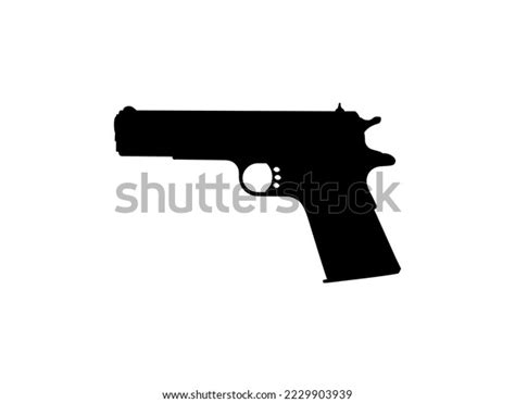 Silhouette Pistol Gun Logo Pictogram Art Stock Vector (Royalty Free ...