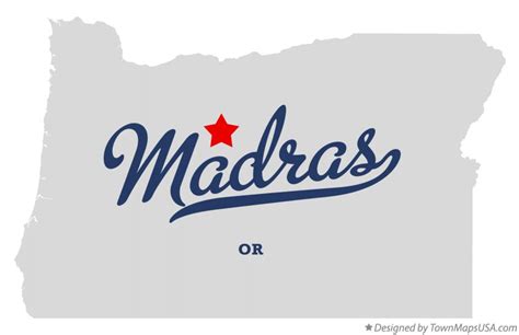 Map of Madras, OR, Oregon