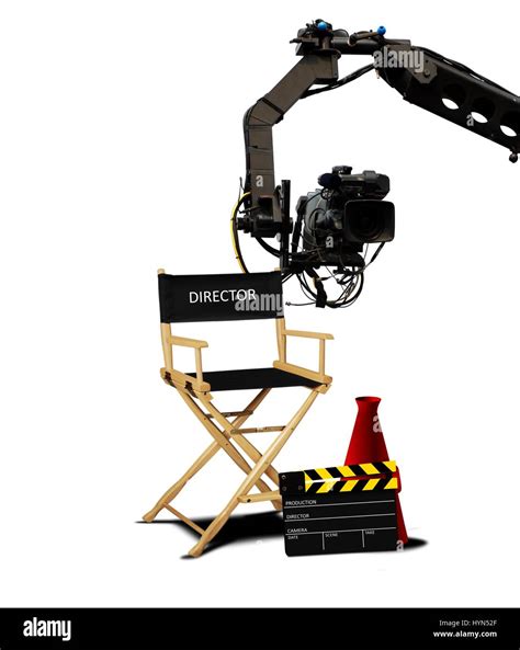 Director seat and movie making equipment Stock Photo - Alamy