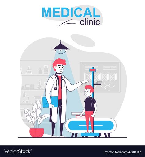 Medical clinic isolated cartoon concept Royalty Free Vector