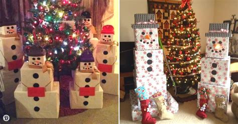 Snowman Gift Towers Keep Christmas Gifts Minimal And Fun Unique Gift Wrapping Christmas, Holiday ...