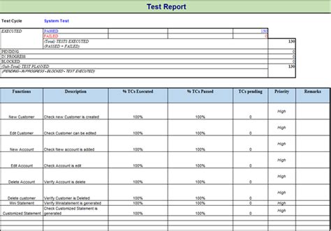 Test Summary Report Template 5 Templates Example Templates Example ...