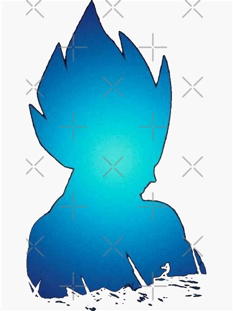 "Vegeta silhouette" Sticker by Younes93 | Redbubble