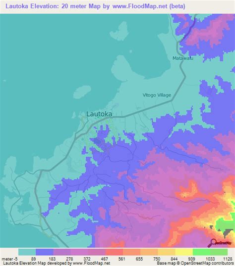 Elevation of Lautoka,Fiji Elevation Map, Topography, Contour