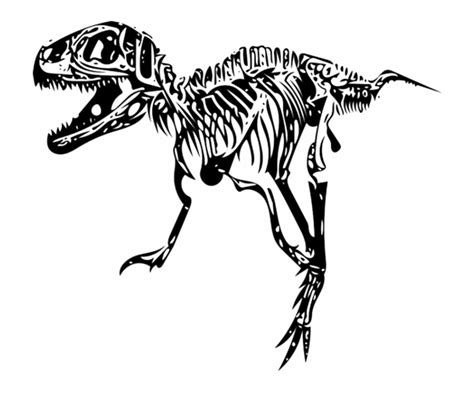 T Rex Dinosaur Clipart Black And White - Download Dinosaur Rex Silhouette Png Transparent Clip ...