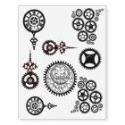 Steampunk Gears! Clock, Pocket watch temp tats Temporary Tattoos | Zazzle