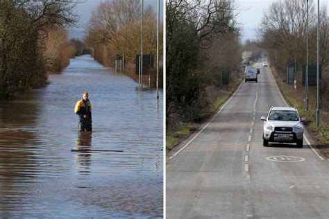 UK Floods: Before and After Photos of the Somerset Levels