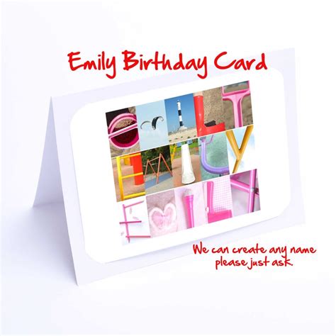 Emily Personalised Birthday Card - Etsy UK