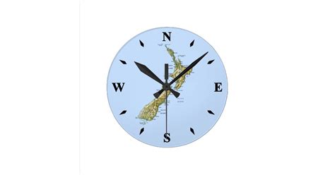 New Zealand Map Clock | Zazzle.co.uk