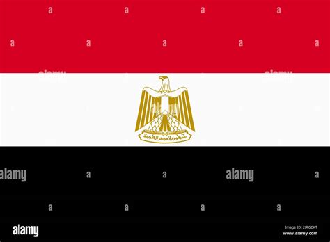 Flag of Egypt. Egyptian national banner and patriotic symbol. Official colors. Flat vector ...