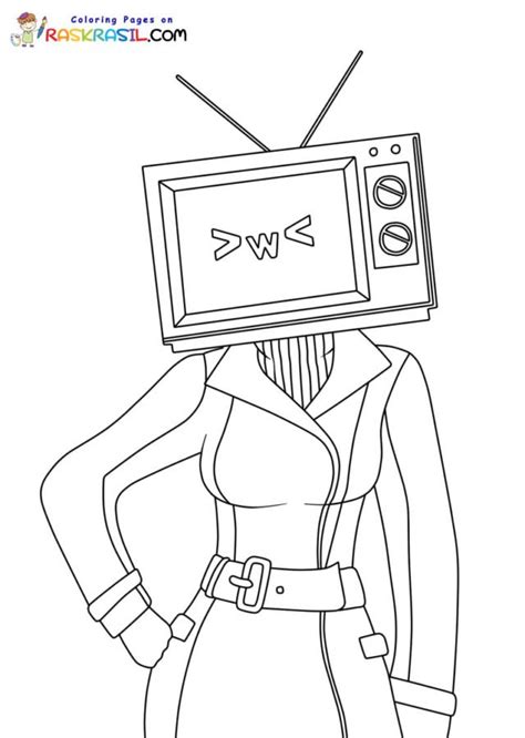 TV Woman Coloring Pages Printable for Free Download