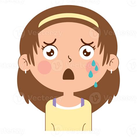 girl crying face cartoon cute 14428621 PNG