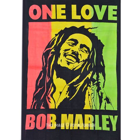 Rasta, Reggae Jamaican Bob Marley Tapestry Wall Hanging Bedspread ...