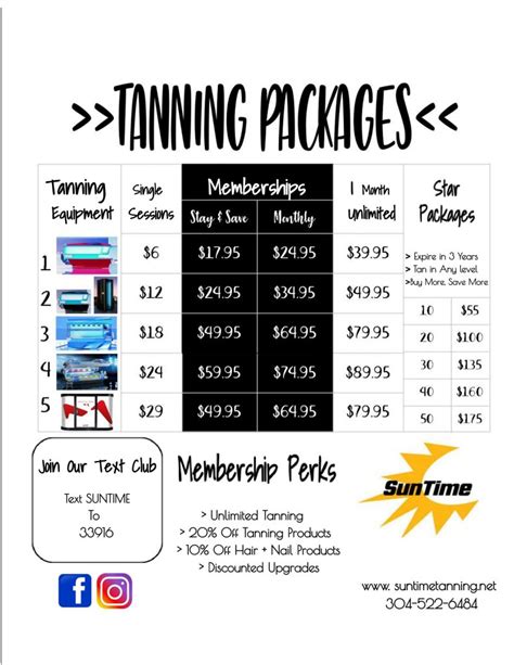 Packages - Sun Time Tanning Hair & Nails